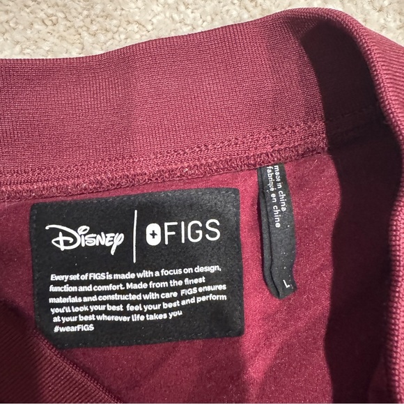 Figs x Disney Deep Red Lightweight Jacket - Picture 2 of 13